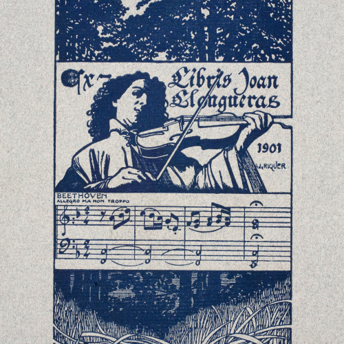 image for: Alexandre de Riquer - Ex-libris Joan Llongueras - 1901
