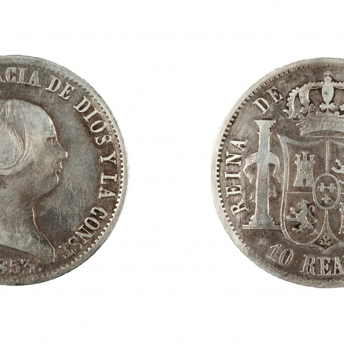 image for: Isabel II d&#039;Espanya - 10 rals - 1853