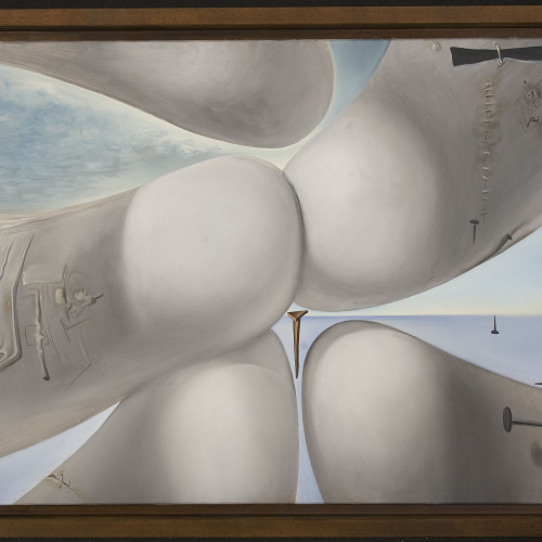 image for: Salvador Dalí - Deessa repenjant-se al seu colze / Verge formada per cinc banyes de rinoceront - 1960
