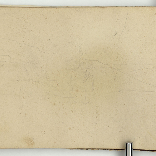 image for: Marià Fortuny - Croquis de paisatge amb figura - Cap a 1862