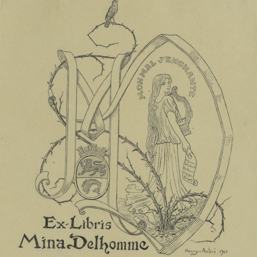 image for: Henry-André - Ex-libris Mina Delhomme - 1901