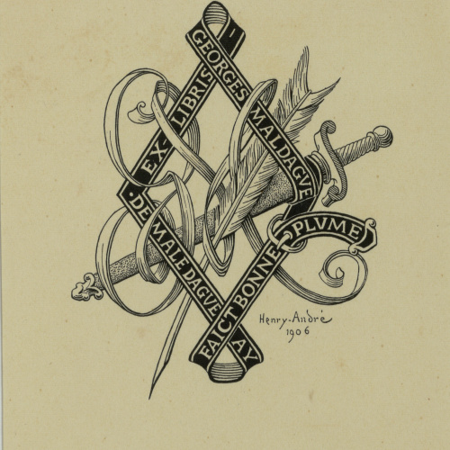 image for: Henry-André - Ex-libris Georges Maldague - 1906
