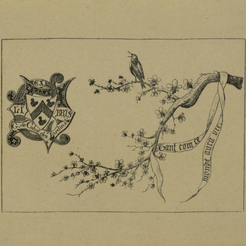 image for: Henry-André - Ex-libris G. de Colvé des Jardins - Cap a 1900