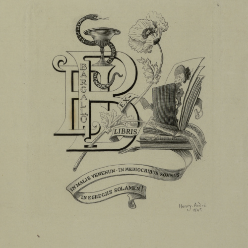 image for: Henry-André - Ex-libris Bargalló - 1895