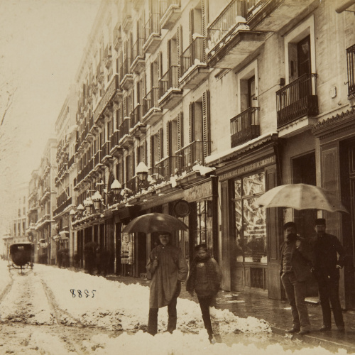 image for: Antoni Esplugas Puig - Rambla del Centro nevada - Cap a 1890