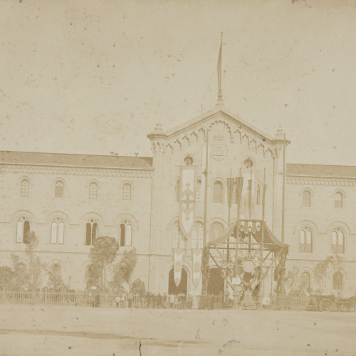 image for: Joan Martí  - Vista general exterior [de la Universitat de Barcelona] - 1877
