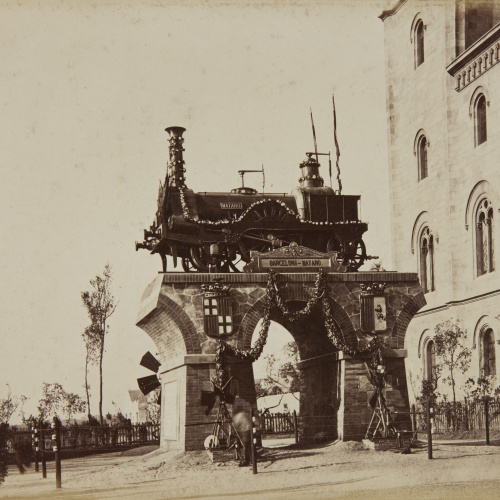 image for: Joan Martí  - Jardin anterior[,] parte Oeste [de la Universitat de Barcelona] - 1877