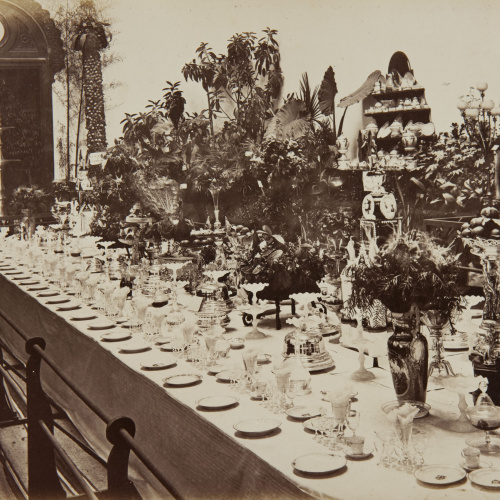 image for: Joan Martí  - Piso principal[,] parte Oeste, Sala nº 1. Comedor de S. M. el Rey desde la entrada[. Universitat de Barcelona] - 1877