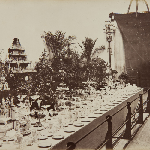 image for: Joan Martí  - Piso principal[,] parte Oeste, Sala nº 1. Comedor de S. M. el Rey desde el extremo posterior[. Universitat de Barcelona] - 1877