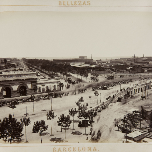 Joan Martí - Puerta de Mar y plaza de toros - 1874 image for: Joan Martí - Puerta de Mar y plaza de toros - 1874
