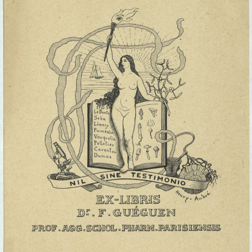 image for: Henry-André - Ex-libris Dr. F. Guéguen - Cap a 1900