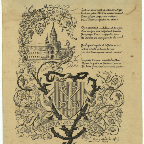 image for: Henry-André - Ex-libris Jan des Vignes - 1896