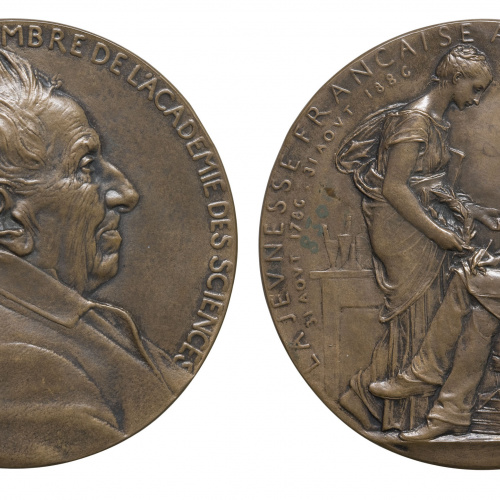 image for: Louis-Oscar Roty - A Michel Eugène Chevreul - 1886