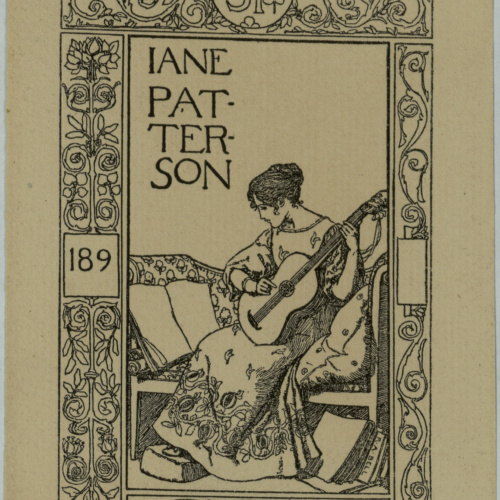 image for: Robert Anning Bell - Ex-libris Iane Patterson - Cap a 1900