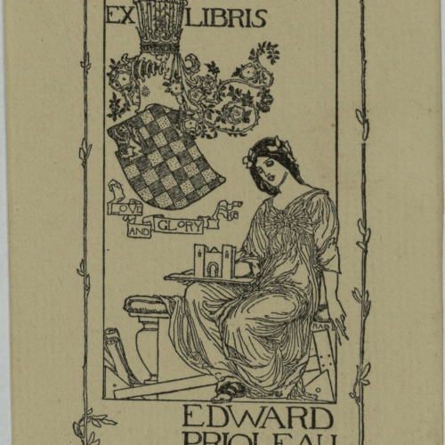 image for: Robert Anning Bell - Ex-libris Edward Prioleau Warren - Cap a 1900
