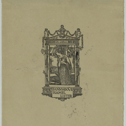 image for: Robert Anning Bell - Ex-libris Fanny Dove Hamel Lister - Cap a 1900
