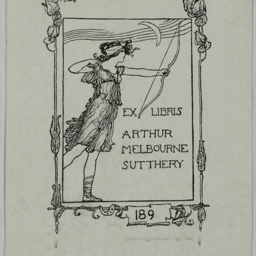 image for: Robert Anning Bell - Ex-libris Arthur Melbourne Sutthery - Cap a 1900