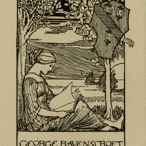 image for: Robert Anning Bell - Ex-libris George Ravenscroft Dennis - 1893