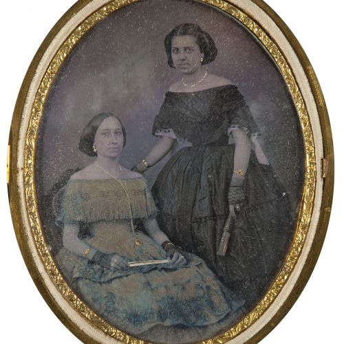 image for: Moliné y Albareda. Barcelona - Retrat de dues dones - Cap a 1860
