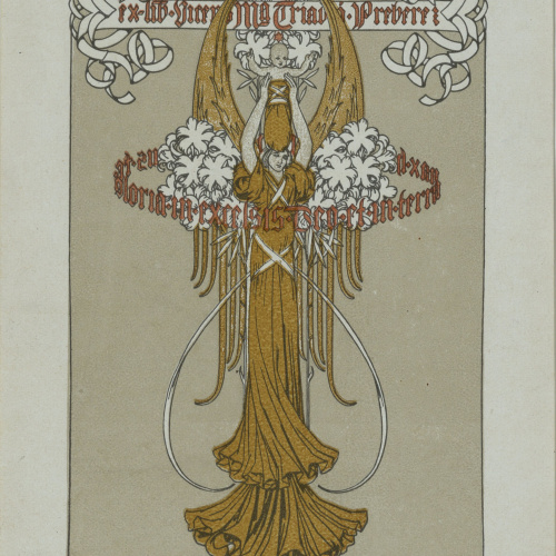 image for: Josep Triadó - Ex-libris Vice[nç] Mª Tria[dó] Prebere - Cap a 1902