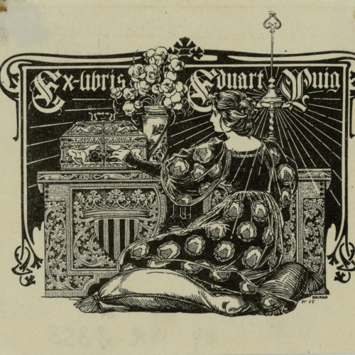 image for: Josep Triadó - Ex-libris Eduart Puig - Cap a 1902