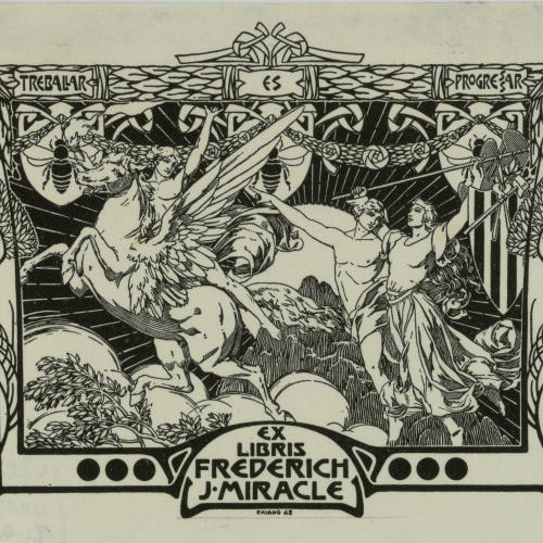 image for: Josep Triadó - Ex-libris Frederich J. Miracle - 1903