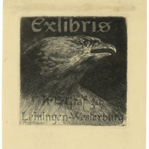 image for: Alexandre de Riquer - Ex-libris K. E. Graf zu Leiningen-Westerburg - 1902