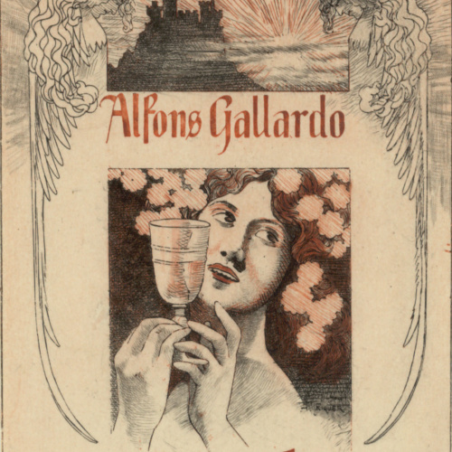 image for: Alexandre de Riquer - Ex-libris Alfons Gallardo - 1904