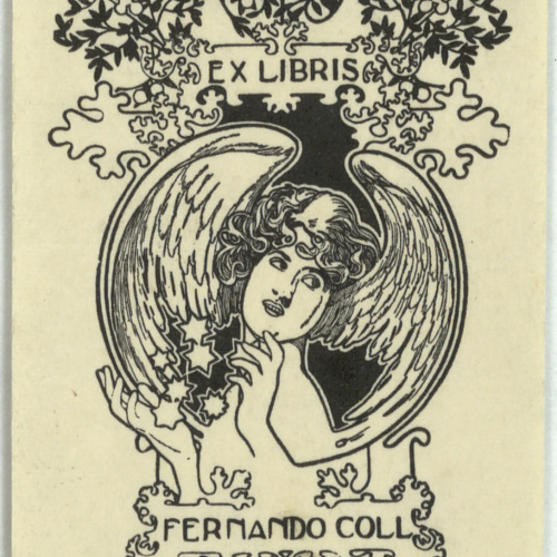 image for: Alexandre de Riquer - Ex-libris Fernando Coll - Anterior a febrer de 1902