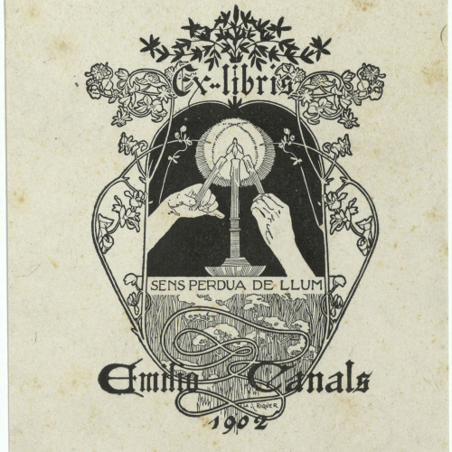image for: Alexandre de Riquer - Ex-libris Emilio Canals - 1902
