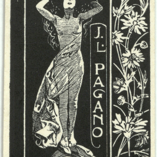 image for: Alexandre de Riquer - Ex-libris J. L. Pagano - 1902