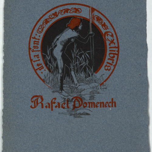 image for: Alexandre de Riquer - Ex-libris Rafael Domenech - 1902