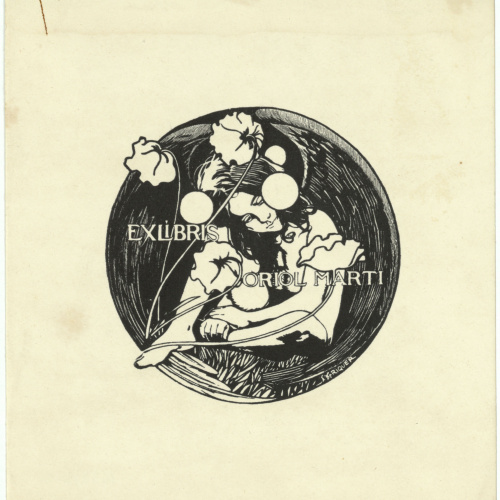 image for: Alexandre de Riquer - Ex-libris Oriol Marti - Anterior a 1904