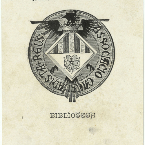 image for: Alexandre de Riquer - Ex-libris Associacio Catalanista Reus. Biblioteca - 1904