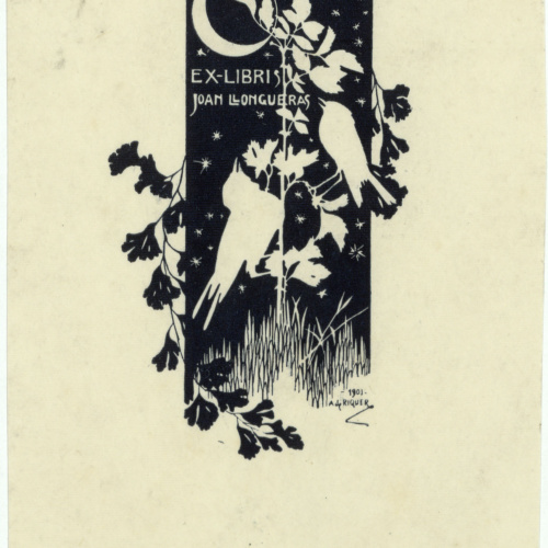 image for: Alexandre de Riquer - Ex-libris Joan Llongueras - 1901