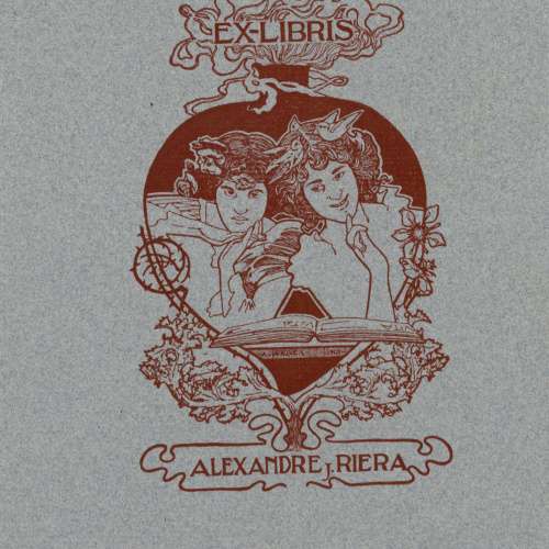 image for: Alexandre de Riquer - Ex-libris Alexandre J. Riera - 1901