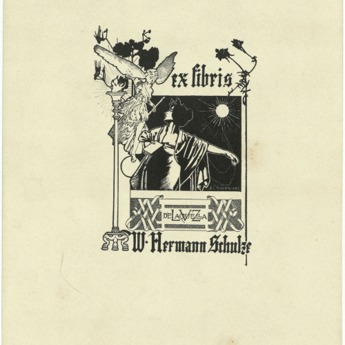 image for: Alexandre de Riquer - Ex-libris W. Hermann Schulze - 1902