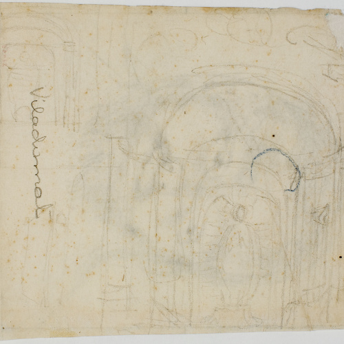 image for: Antoni Viladomat - Cap masculí (anvers) / Croquis de retaule (revers) - Cap a 1720-1740 [1]