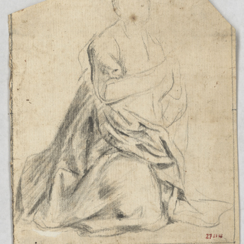 image for: Antoni Viladomat - Estudi de figura - Cap a 1720-1740