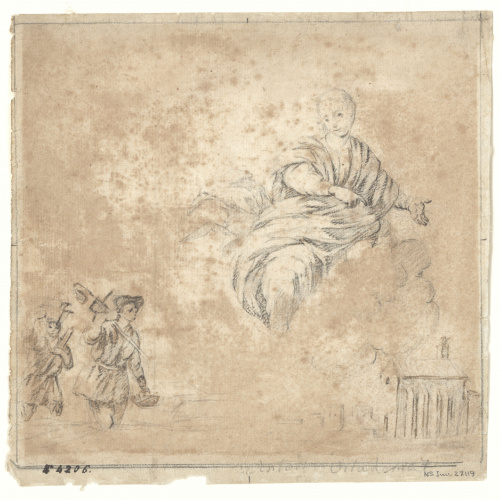 image for: Antoni Viladomat - Mare de Déu i altres apunts - Cap a 1720-1755