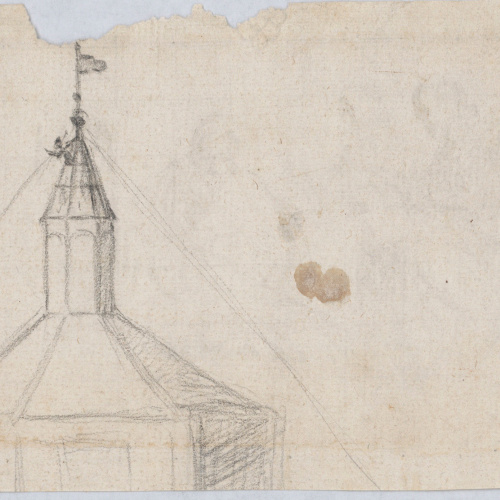 image for: Antoni Viladomat - Adoració dels pastors (anvers) / Apunt arquitectònic (revers) - Cap a 1720-1740 [1]