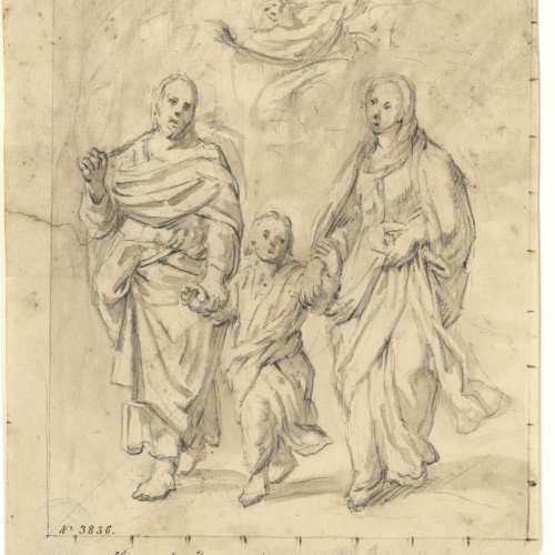 image for: Antoni Viladomat - Sagrada Família amb el Pare Etern - Cap a 1700-1725