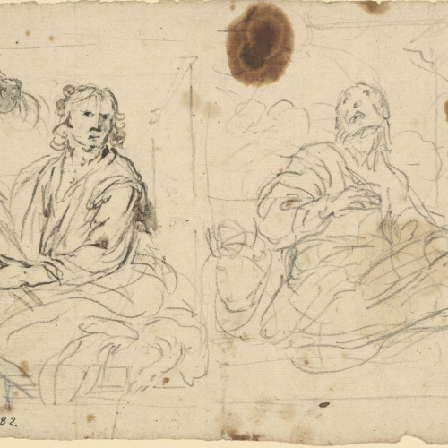 image for: Antoni Viladomat - Estudi de figures - Cap a 1720-1740