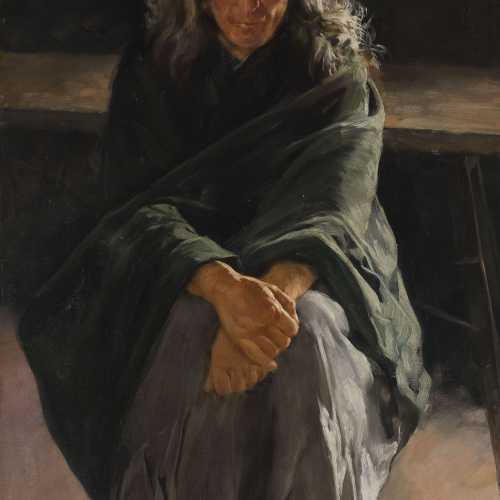 image for: Antoni Fabrés - La boja - Roma, cap a 1910