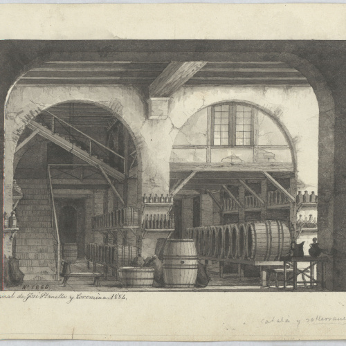 image for: Josep Planella - Interior de celler (escenografia) - 1884