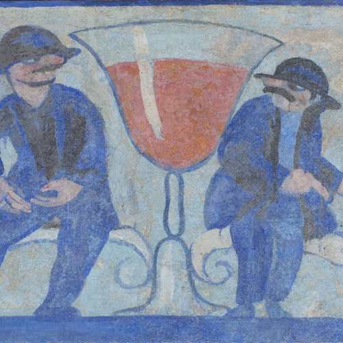 image for: Xavier Nogués - Fragment de la decoració mural del celler de les Galeries Laietanes - 1915