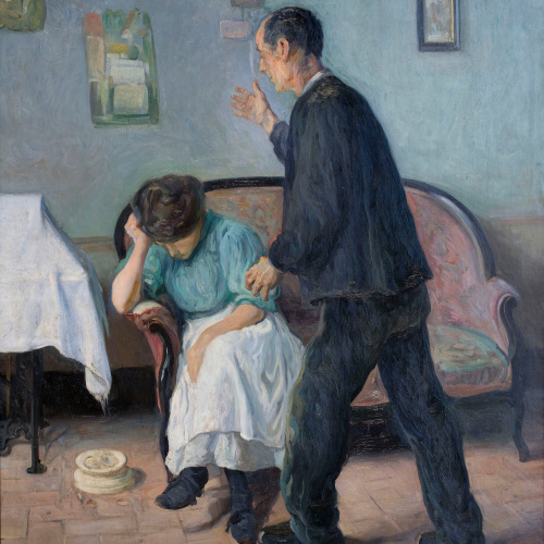 image for: Rafael Sanchis - Escena d&#039;interior - Barcelona, 1911