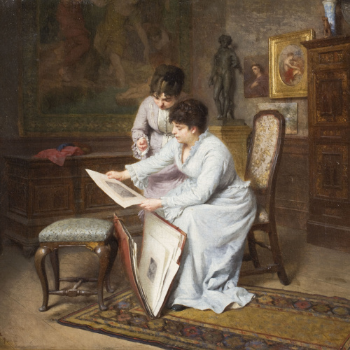 image for: Josep Duran - Escollint gravats - 1879
