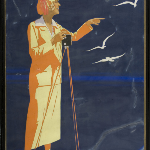 image for: Emili Vilà  - Estudi per als cartells «Taking ways!» i «Pathe Baby nº 133» - Cap a 1923-1925