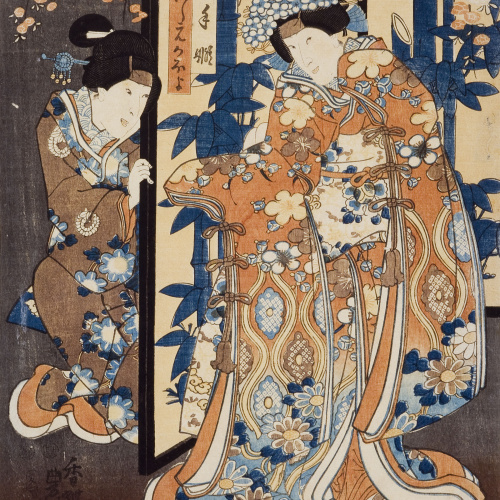 image for: Utagawa Kunisada (Toyokuni III) - Terutehime i Koshimoto Kaoyo - 1847-1848
